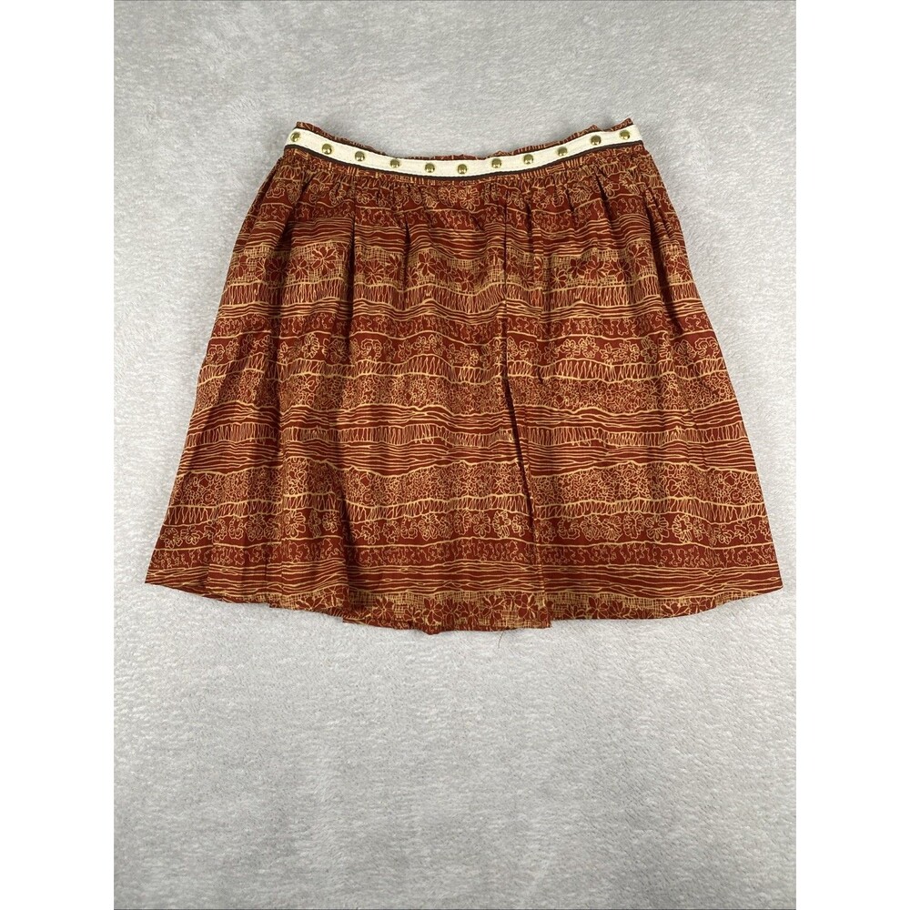 Lily White Mini Skirt Womens Medium Elastic Waist Flare A-line Skater Boho Gypsy